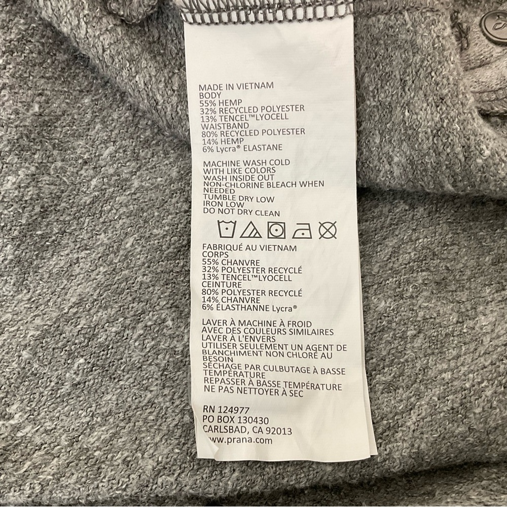 Prana Cozy Up Beach Hopper Hemp Sweatshirt Dress Heather Gray Size XL - Picture 12 of 13
